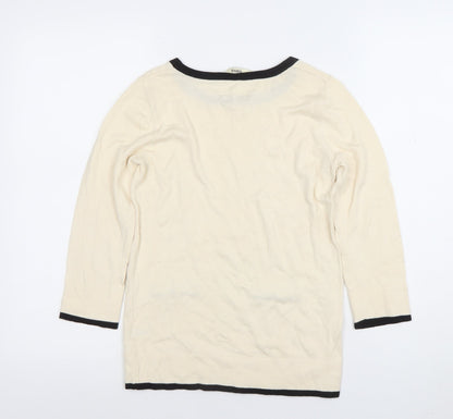 Womens UK Size XS Oasis Ivory Tunic Blouse