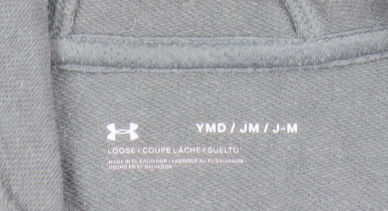 Boys UK Size M Under armour Grey Full Zip Hoodie