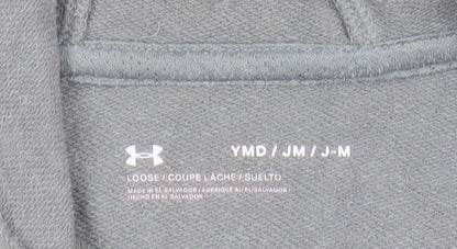 Boys UK Size M Under armour Grey Full Zip Hoodie