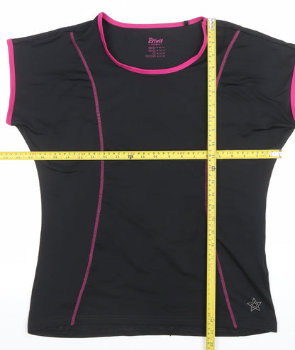 Unisex Adults UK Size M Crivit Black Gym & Training Running & Jogging Yoga Cycli