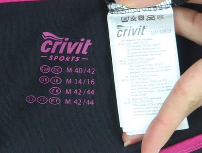 Unisex Adults UK Size M Crivit Black Gym & Training Running & Jogging Yoga Cycli