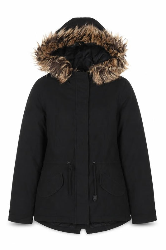 Womens UK Size S Only Black Parka Coat