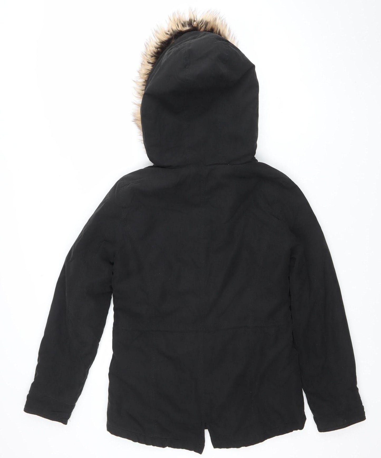 Womens UK Size S Only Black Parka Coat