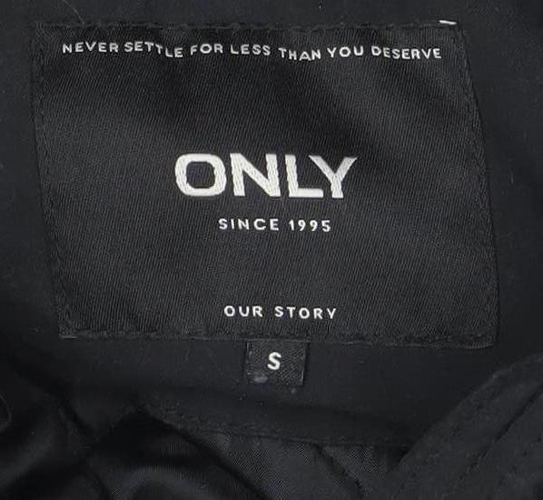 Womens UK Size S Only Black Parka Coat