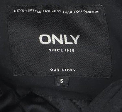 Womens UK Size S Only Black Parka Coat