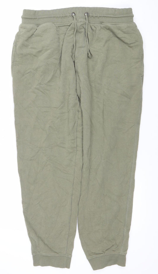 Mens UK Size L Animal Regular Fit Jogger Green Trousers