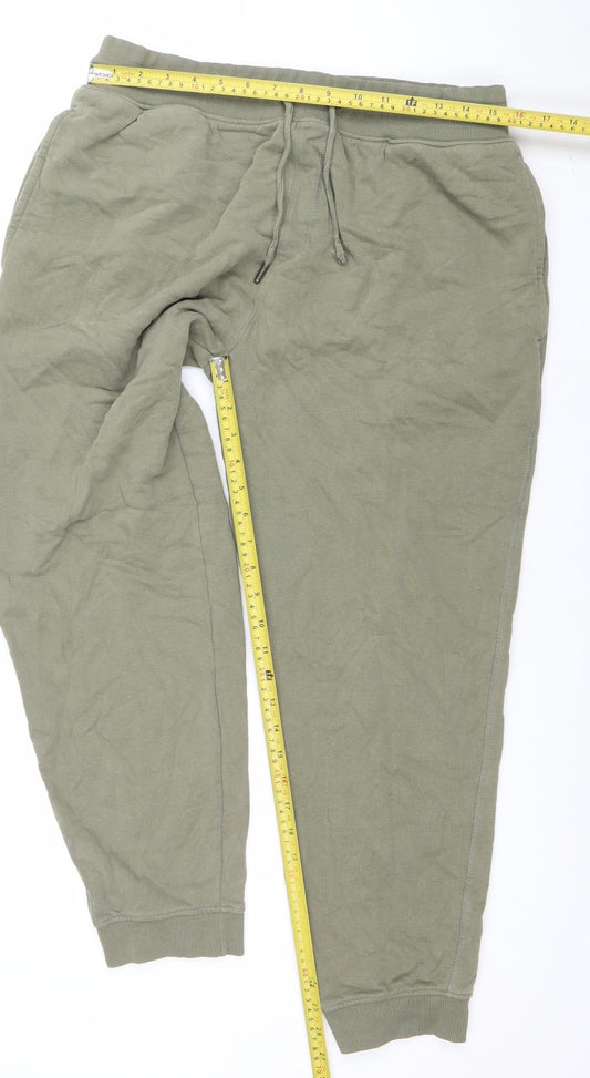 Mens UK Size L Animal Regular Fit Jogger Green Trousers