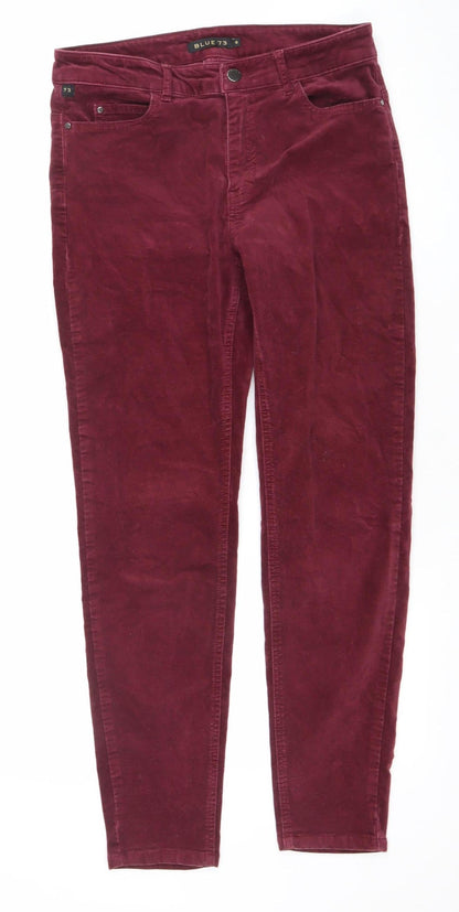 Womens UK Size 8 Blue 73 Slim Fit Skinny Red Jeans
