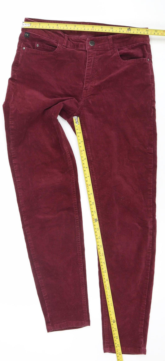 Womens UK Size 8 Blue 73 Slim Fit Skinny Red Jeans