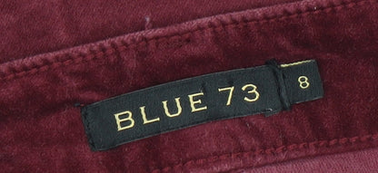 Womens UK Size 8 Blue 73 Slim Fit Skinny Red Jeans