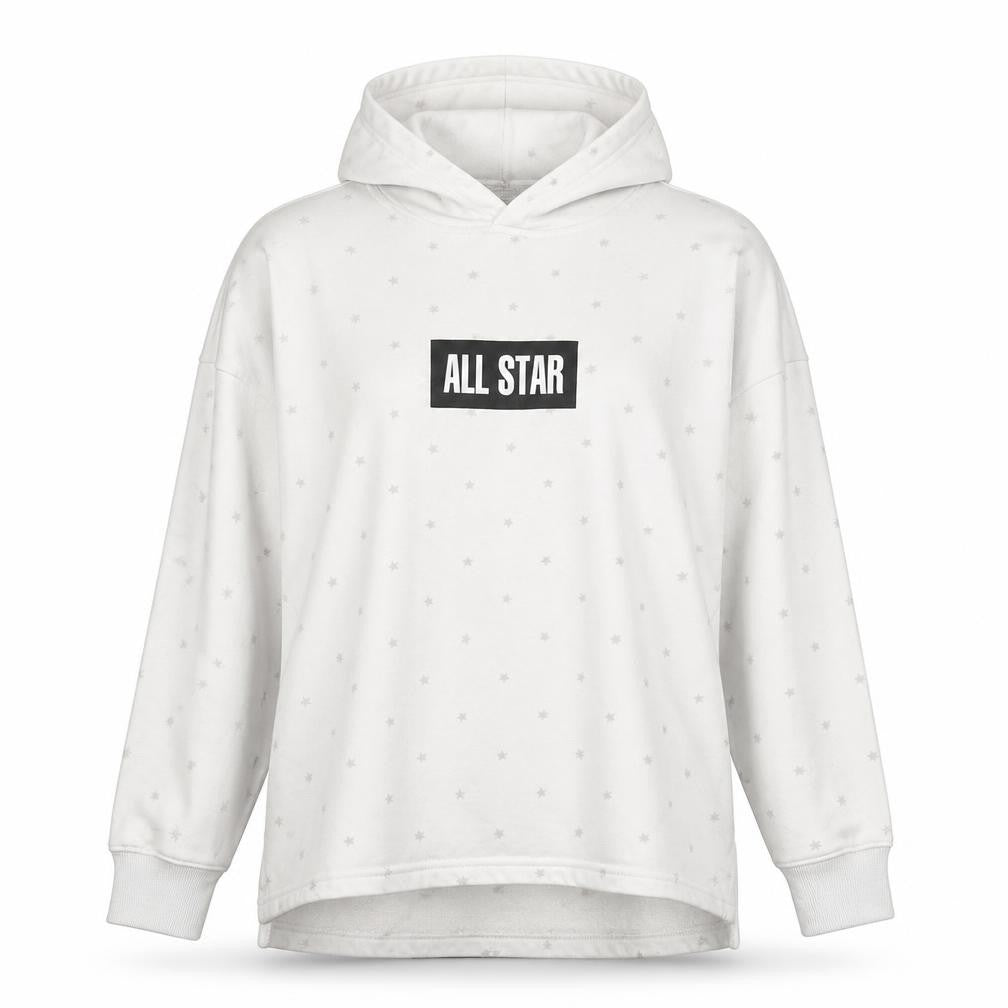 Womens UK Size L Converse White Pullover Hoodie