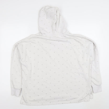 Womens UK Size L Converse White Pullover Hoodie