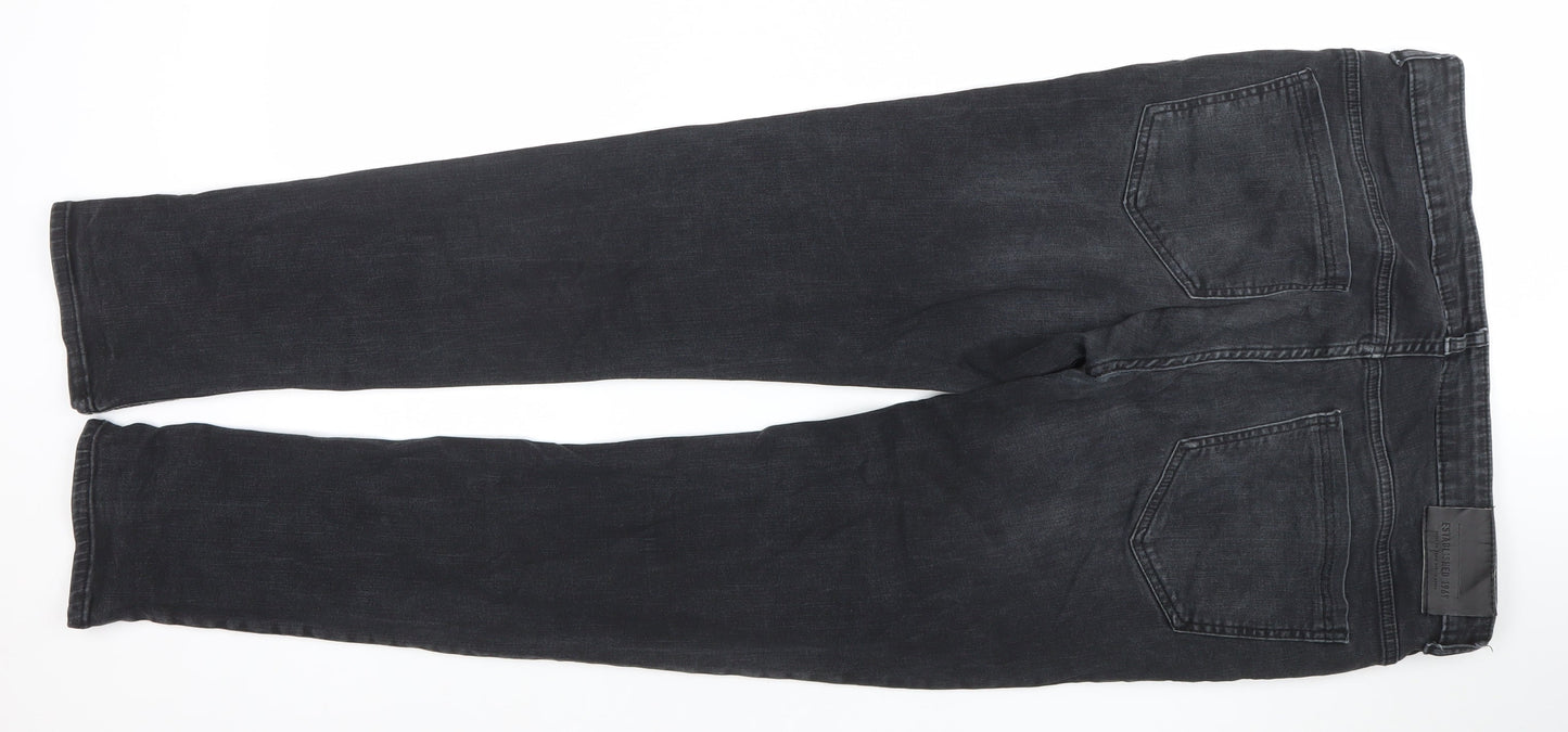 Mens UK Size L D.Co Certified Slim Fit Skinny Black Jeans