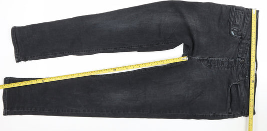 Mens UK Size L D.Co Certified Slim Fit Skinny Black Jeans