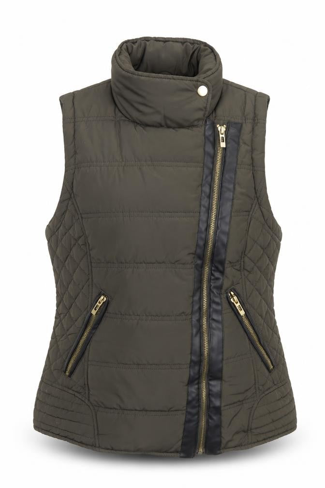 Womens UK Size 12 Denim Co Green Quilted Coat