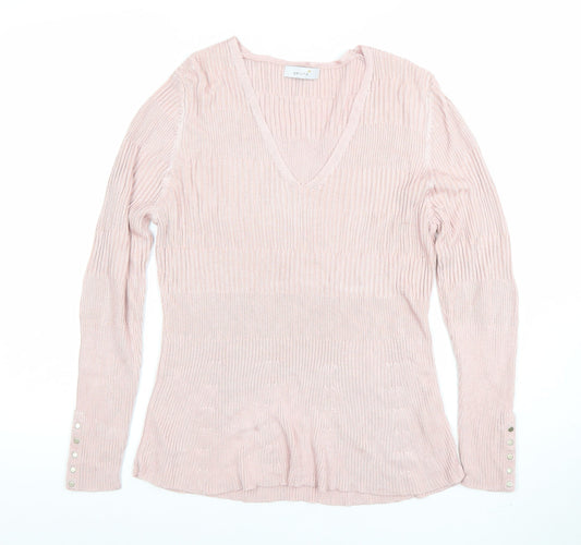 Womens UK Size 16 Marks and Spencer Pink Pullover Jumper
