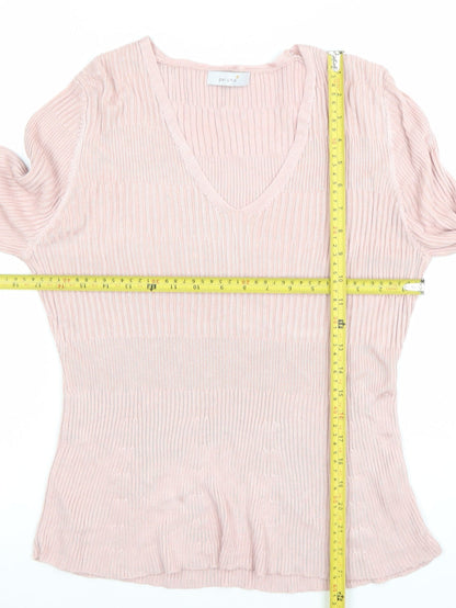 Womens UK Size 16 Marks and Spencer Pink Pullover Jumper