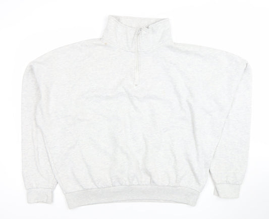 Mens UK Size L Boohoo Grey Pullover Sweatshirt