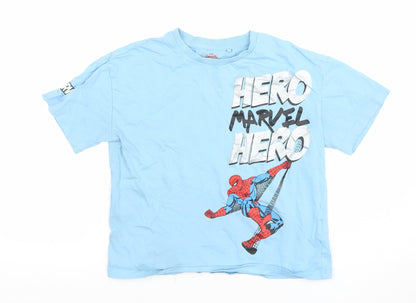 Boys UK Size 6-7 Years Spider-Man Blue Basic T-Shirt