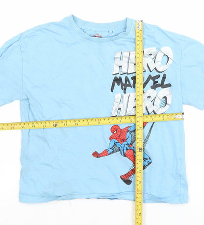 Boys UK Size 6-7 Years Spider-Man Blue Basic T-Shirt