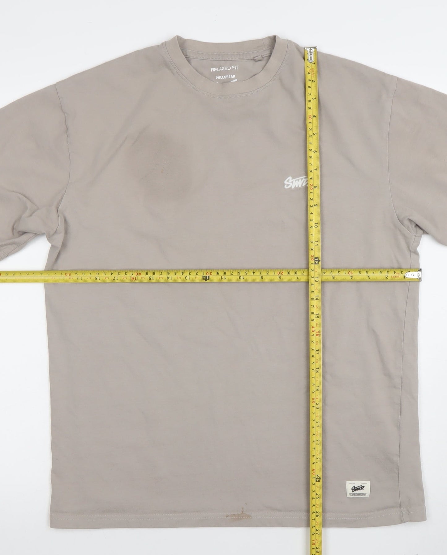 Mens UK Size S Pull&Bear Beige  T-Shirt