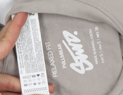 Mens UK Size S Pull&Bear Beige  T-Shirt