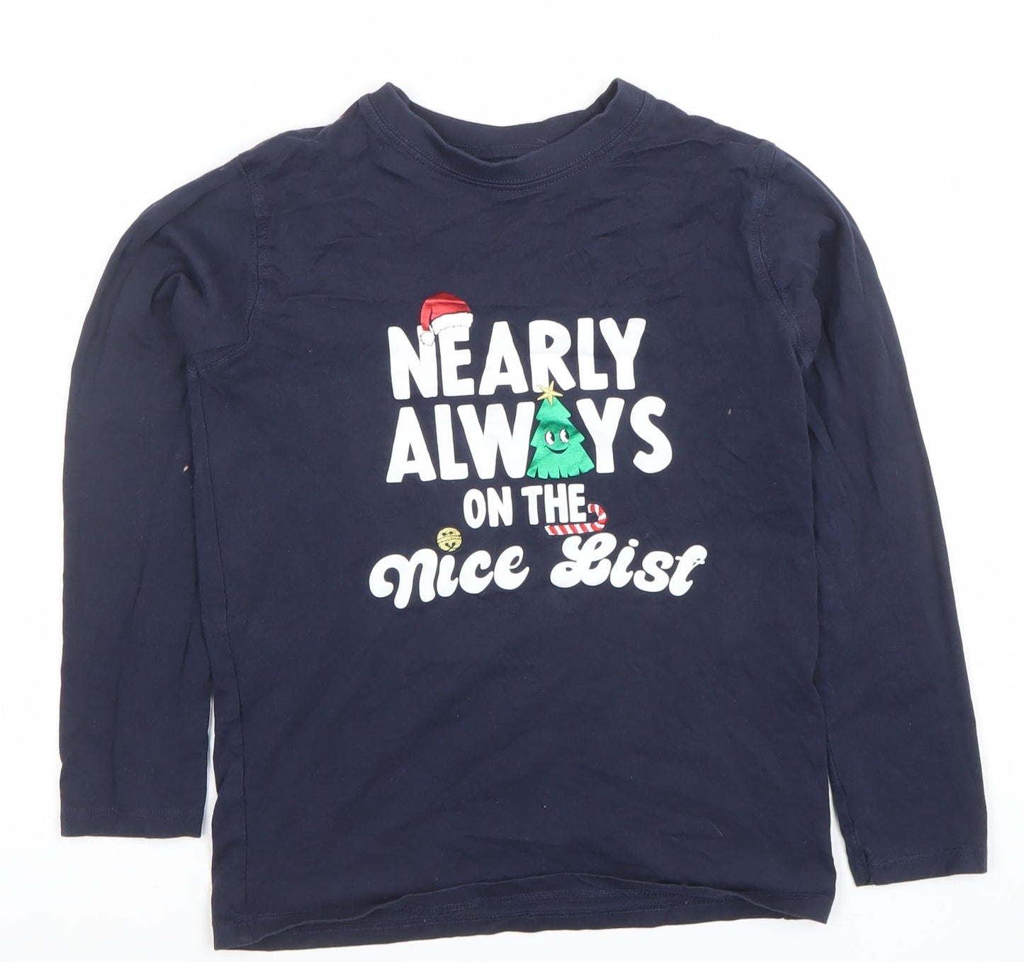 Boys UK Size 8-9 Years Dunnes Stores Blue Basic T-Shirt