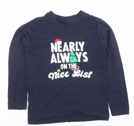 Boys UK Size 8-9 Years Dunnes Stores Blue Basic T-Shirt