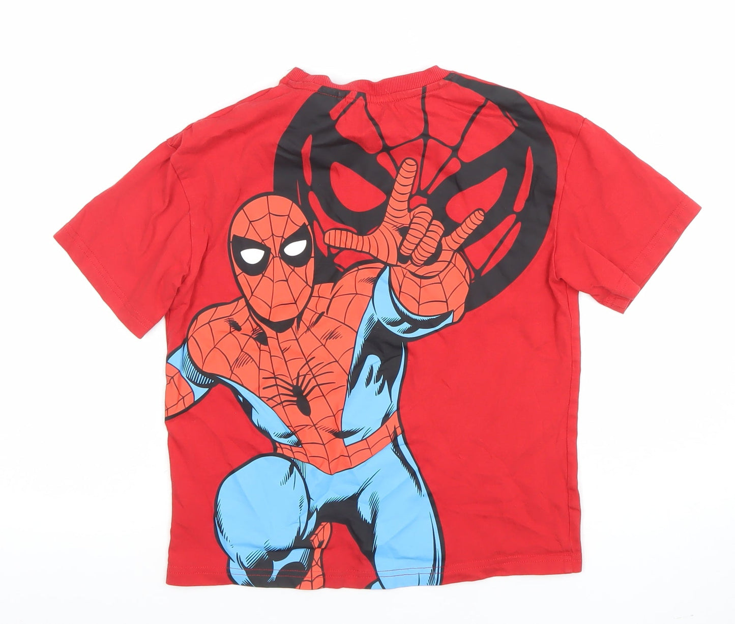 Boys UK Size 7-8 Years Marvel Red Basic T-Shirt
