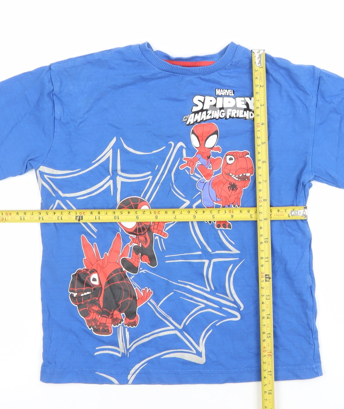 Boys UK Size 7 Years Marvel Blue Basic T-Shirt