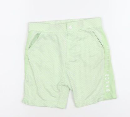 Ted Baker Boys Green Chino Shorts 8 Years Cotton Blend Summer Casual