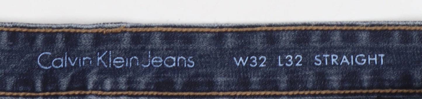 Mens UK Size M Calvin Klein Regular Fit Straight Blue Jeans