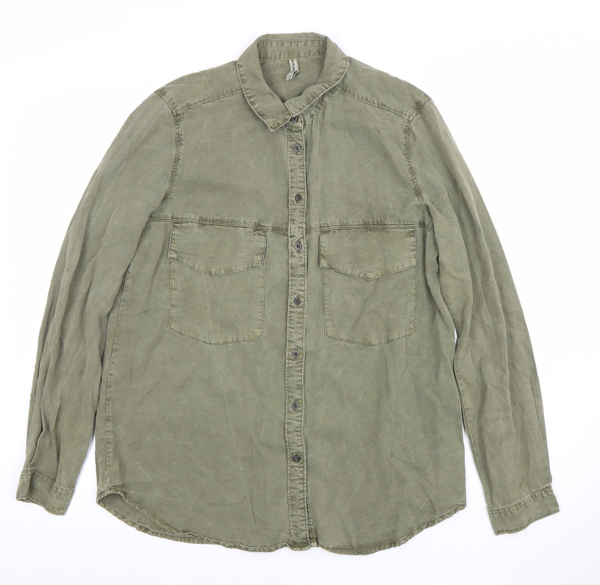 Womens UK Size M Sweatwater Plus Green Basic Button-Up