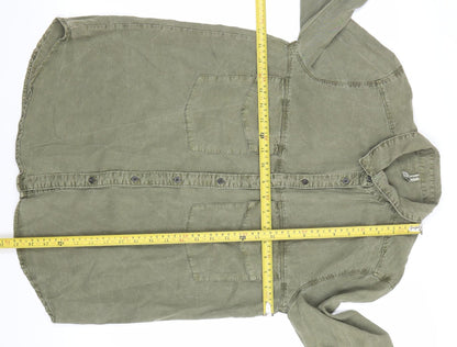 Womens UK Size M Sweatwater Plus Green Basic Button-Up