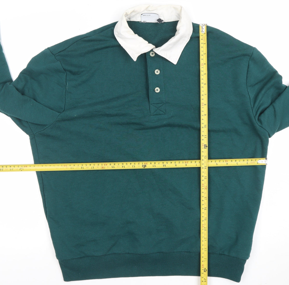 Mens UK Size M ASOS Green Henley Sweatshirt