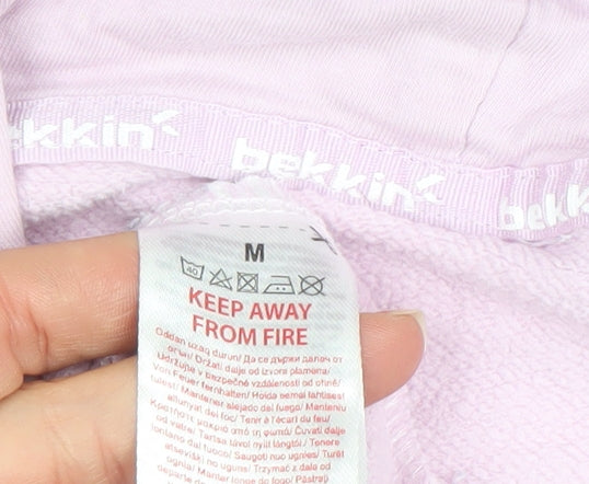 Womens UK Size M Bekkin Pink Pullover Hoodie
