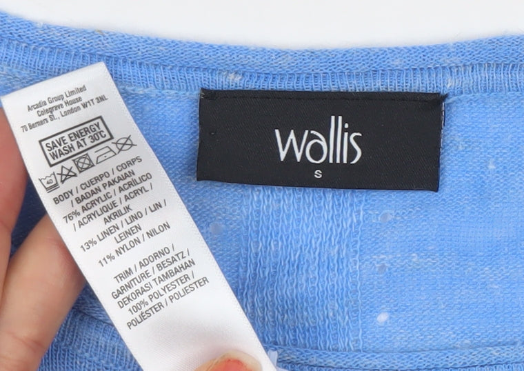 Womens UK Size S Wallis Blue Pullover Jumper