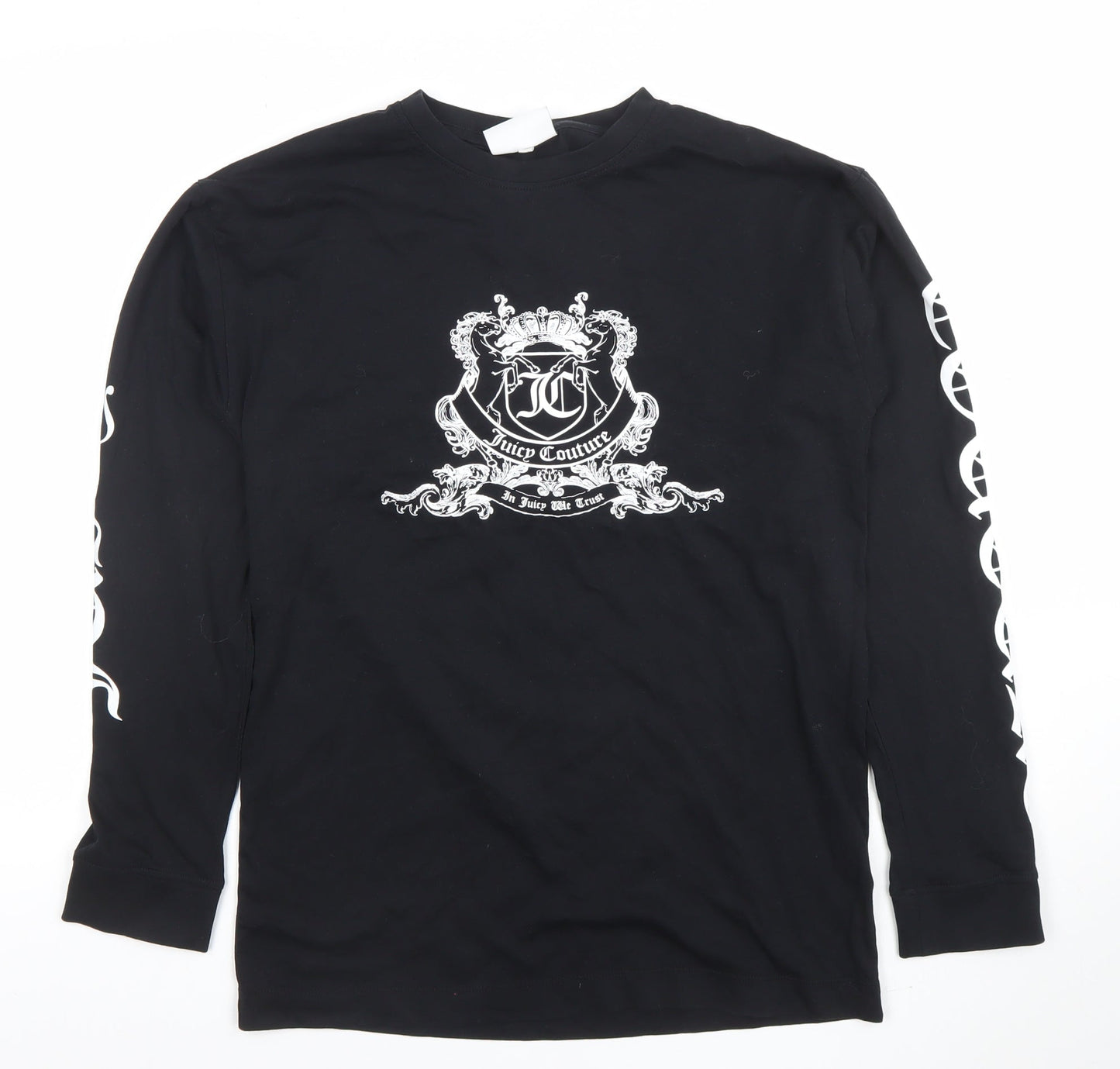 Unisex Adults UK Size XS Juicy Couture Black  T-Shirt