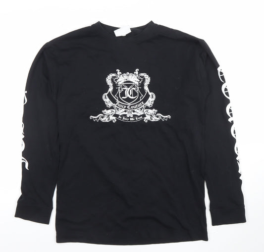 Unisex Adults UK Size XS Juicy Couture Black  T-Shirt
