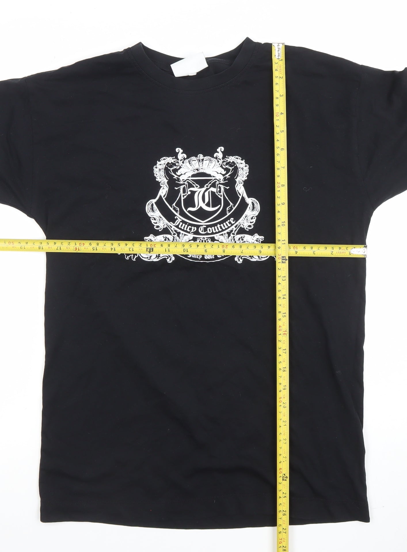 Unisex Adults UK Size XS Juicy Couture Black  T-Shirt