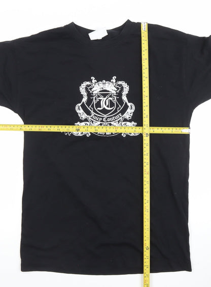 Unisex Adults UK Size XS Juicy Couture Black  T-Shirt