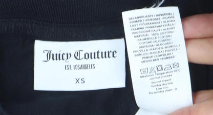Unisex Adults UK Size XS Juicy Couture Black  T-Shirt