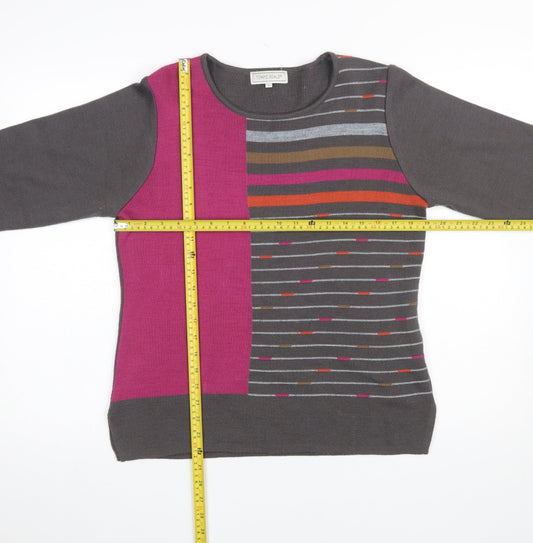 Womens UK Size 12 Tempo Reale Grey Pullover Jumper