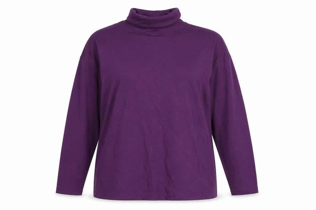 Womens UK Size L Nuggets Fashions Purple Basic T-Shirt