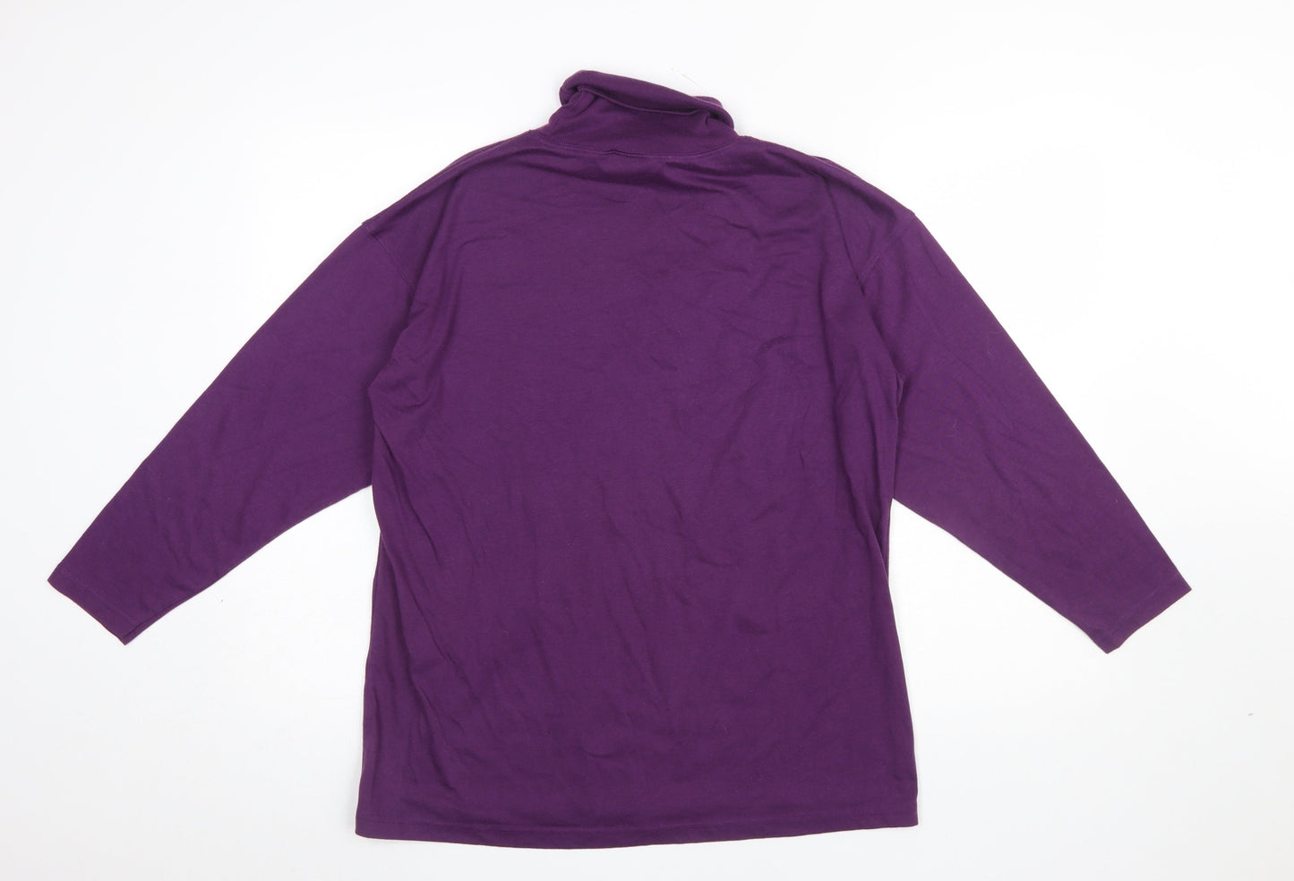 Womens UK Size L Nuggets Fashions Purple Basic T-Shirt