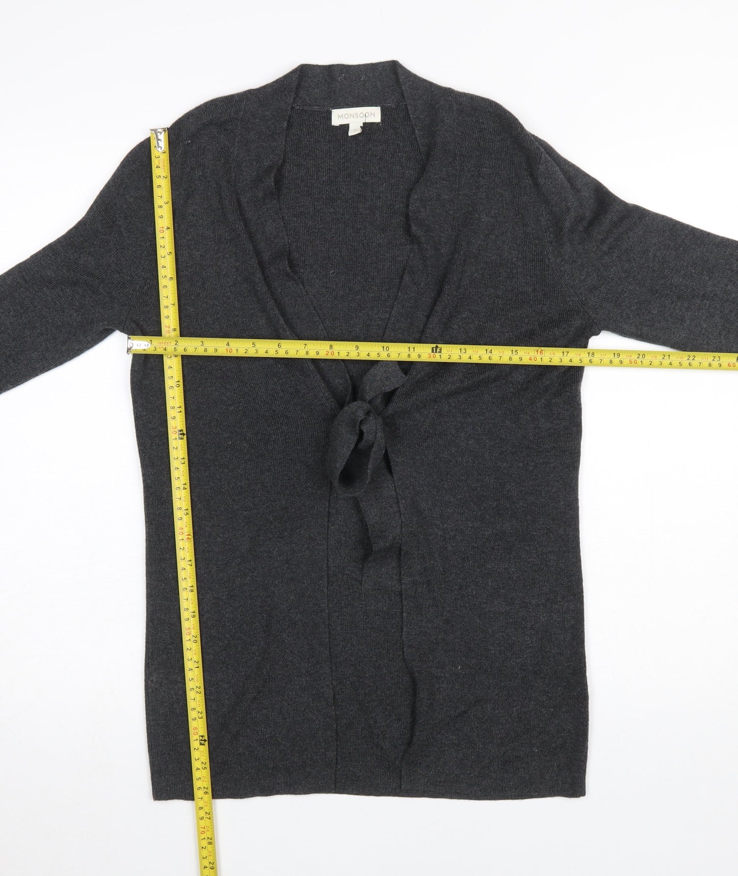 Womens UK Size S Monsoon Grey Cardigan Jumper