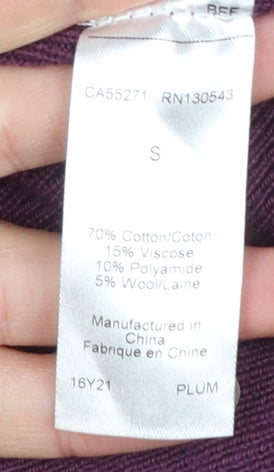 Womens UK Size S Long Tall Sally Purple Cardigan Jumper