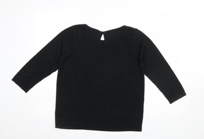 Womens UK Size 14 Marks and Spencer Black Pullover Jumper