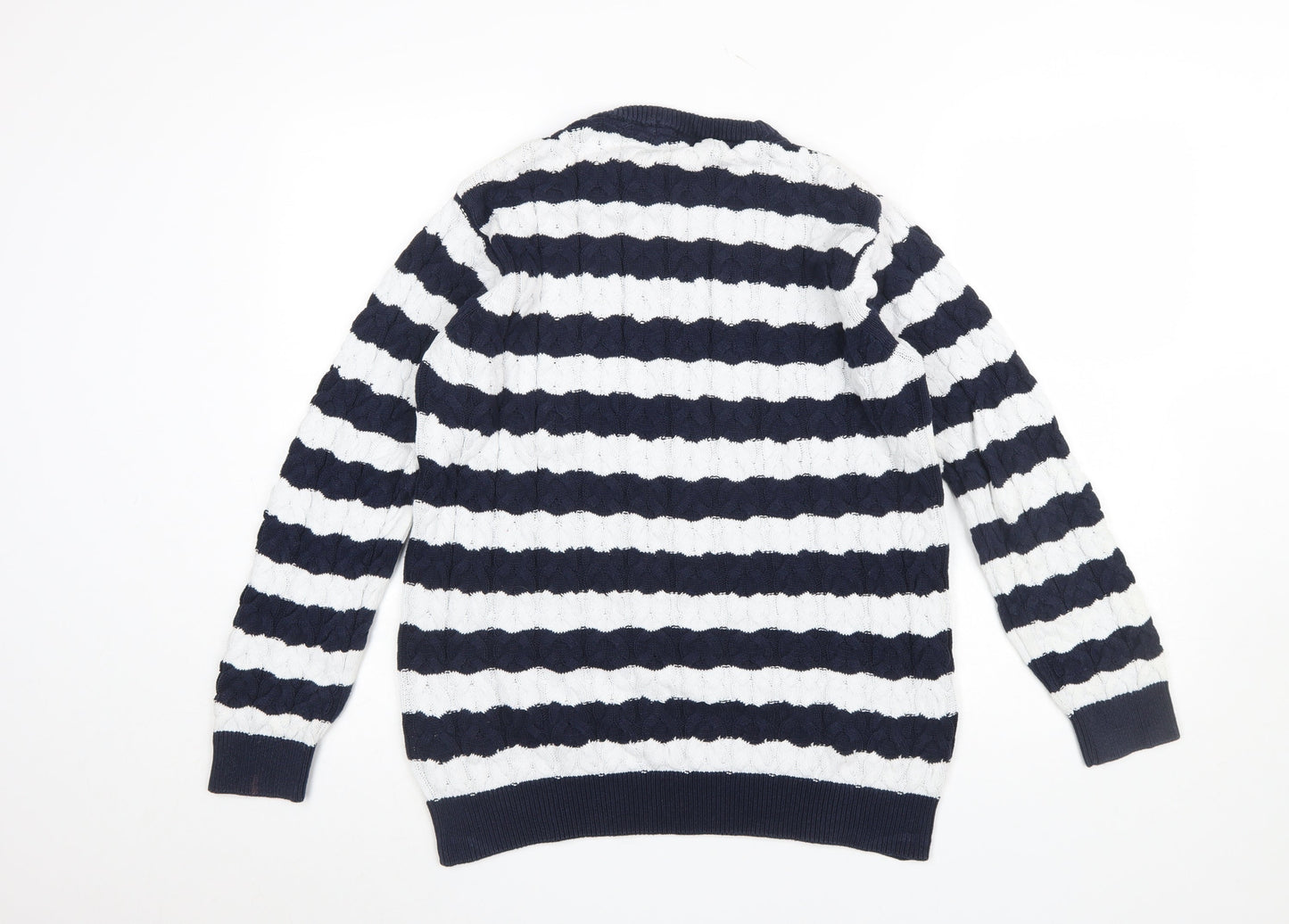 Womens UK Size M Cotton Traders Blue Pullover Jumper