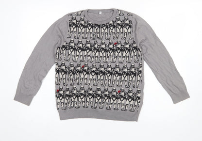 Boys UK Size 11-12 Years Marks and Spencer Grey Pullover Jumper